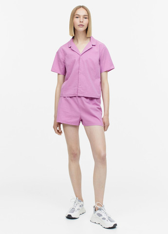 Сиреневая всесезон пижама (рубашка, шорты) рубашка + шорты H&M