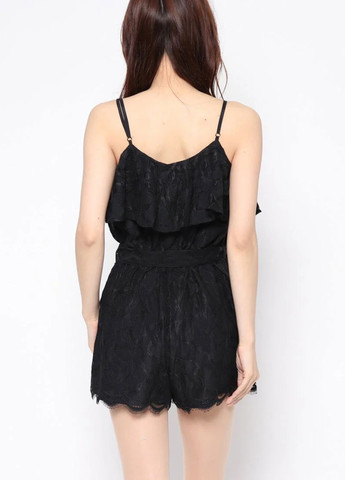 Комбінезон Guess комбінезон-шорти однотонний чорний вечірній, коктейльний нейлон