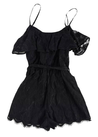 Комбінезон Guess комбінезон-шорти однотонний чорний вечірній, коктейльний нейлон