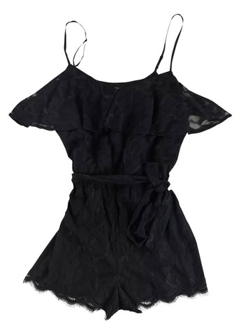 Комбінезон Guess комбінезон-шорти однотонний чорний вечірній, коктейльний нейлон