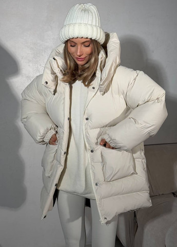 Молочний зимній Пуховик No Brand