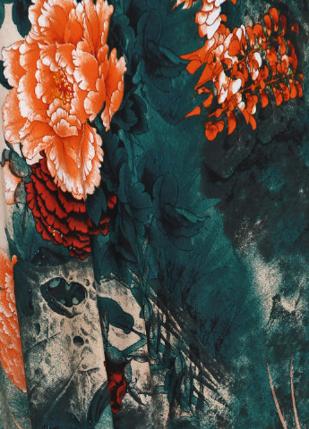 Изумрудное кэжуал платье Saimeiqi с абстрактным узором