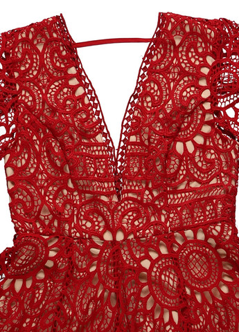 Червона кежуал сукня а-силует Love Triangle однотонна