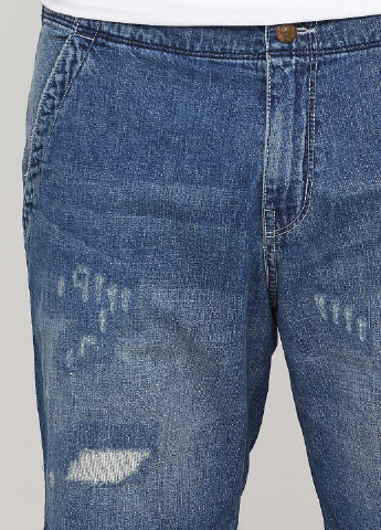 Шорти H&M однотонні блакитні джинсові бавовна