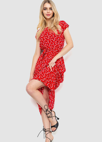 Красное кэжуал платье Ager с цветочным принтом