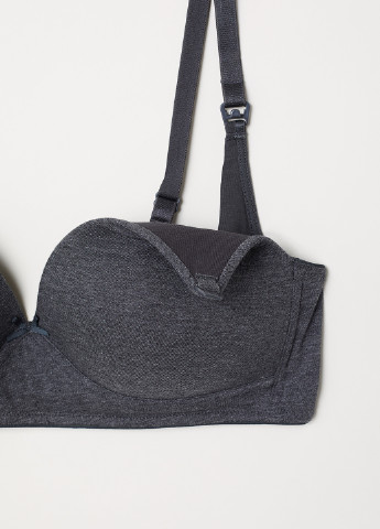 Темно-сірий бюстгальтер для годуючих H&M без кісточок бавовна