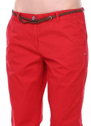 Красные кэжуал демисезонные прямые брюки S.Oliver