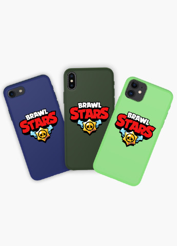 Чехол силиконовый Apple Iphone 8 plus Лого Бравл Старс (Logo Brawl Stars) (6154-1000) MobiPrint (219284340)