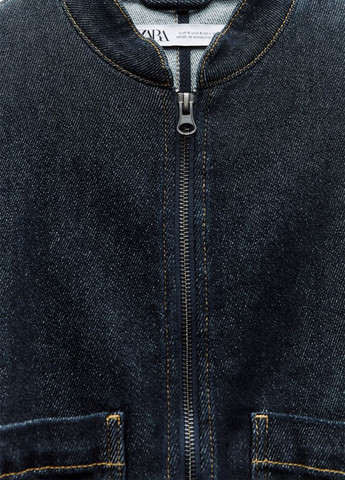 Темно-синя демісезонна куртка куртка-піджак Zara