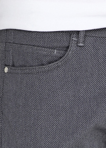 Темно-серые кэжуал демисезонные со средней талией брюки Massimo Dutti