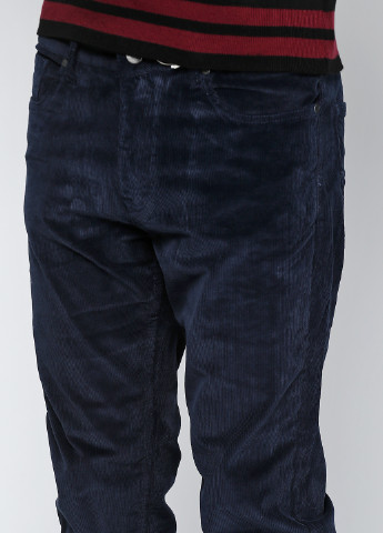Темно-синие кэжуал демисезонные прямые брюки Cerruti 1881