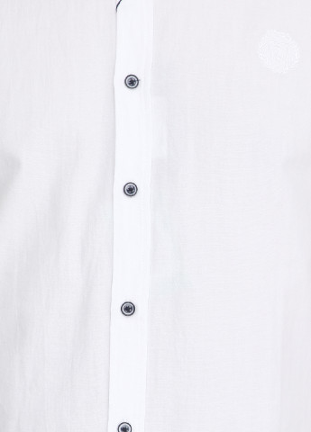 Белая кэжуал рубашка однотонная Madoc с длинным рукавом