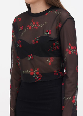 Черная демисезонная блуза-топ весняно-літня H&M