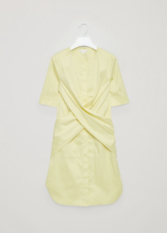 Желтое кэжуал платье футляр Cos однотонное