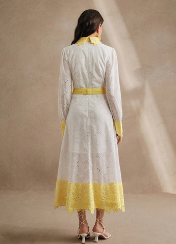 Комбінована святковий сукня сукня-сорочка, а-силует SHEIN колор блок