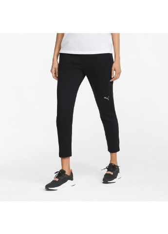 Штани Evostripe Women's Pants Puma однотонні чорні спортивні бавовна, поліестер