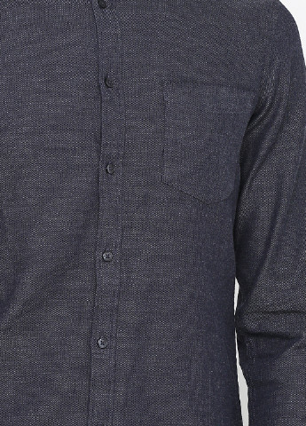 Темно-серая классическая рубашка с геометрическим узором Rodier