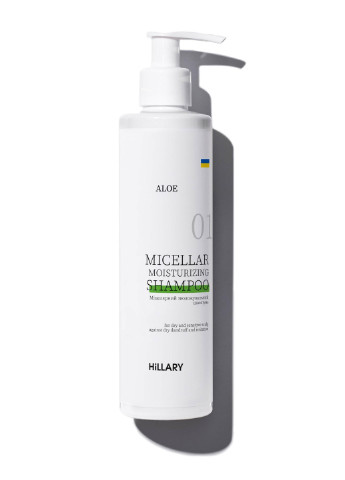 Міцелярний зволожувальний шампунь Aloe Aloe Micellar Moisturizing Shampoo, 250 мл Hillary (253429756)