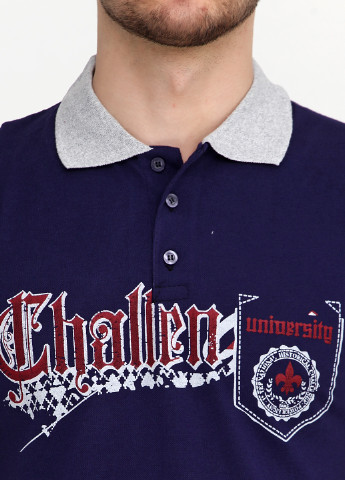 Фиолетовая футболка-поло для мужчин Chiarotex с логотипом
