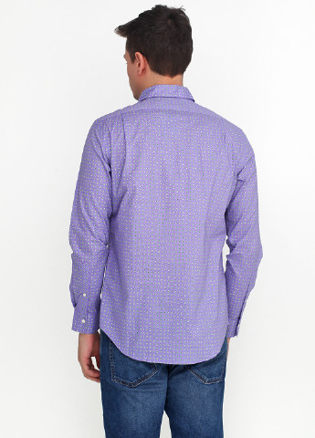 Сиреневая кэжуал рубашка с рисунком Ralph Lauren с длинным рукавом