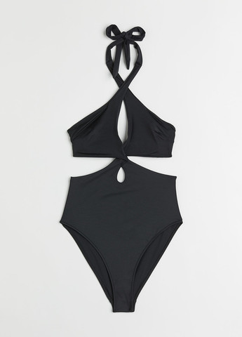 Чорний літній купальник суцільний, монокіні H&M