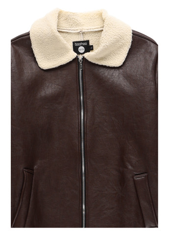 Темно-коричнева демісезонна куртка Boohoo