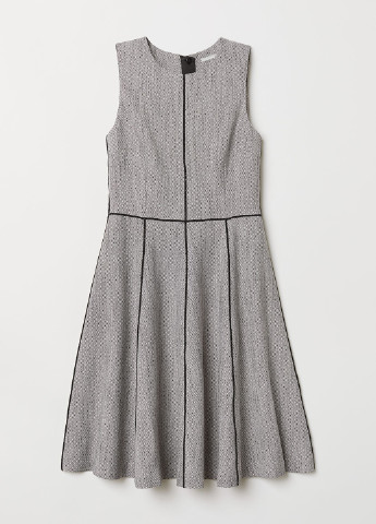 Чорно-білий кежуал сукня кльош H&M з геометричним візерунком