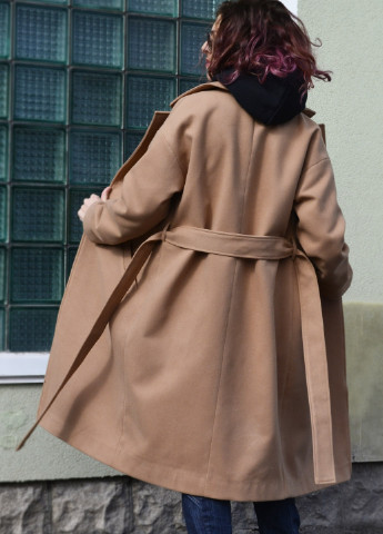 Песочное демисезонное Женское пальто оверсайз оверсайз Luxik