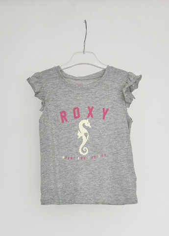 Серая летняя футболка Roxy