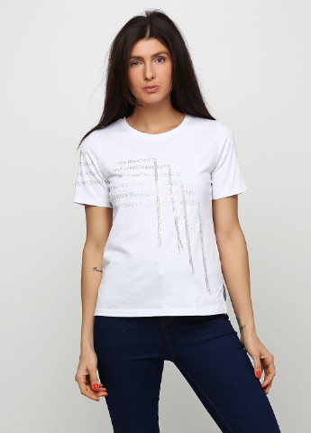 Белая летняя футболка Trendy.ing