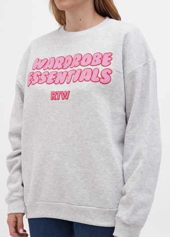 Серый свитшот Boohoo надпись без декора (301652606)