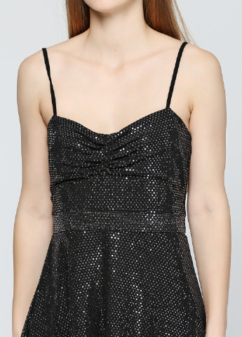 Черное коктейльное платье клеш Cache Cache однотонное