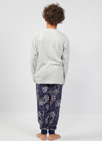Серая всесезон пижама(лонгслив, брюки) лонгслив + брюки Vienetta