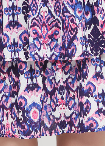 Фиолетовая кэжуал с абстрактным узором юбка C&A а-силуэта (трапеция)
