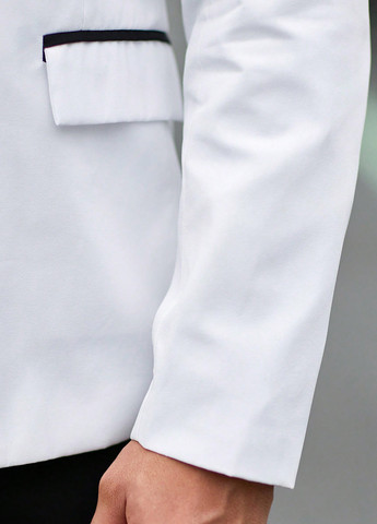 Чорно-білий демісезонний костюм (піджак, штани) брючний SHEIN