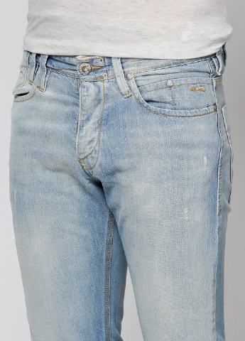 Голубые демисезонные прямые джинсы LTB