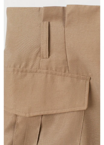 Бежевая однотонная юбка H&M