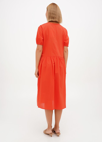 Коралова кежуал сукня а-силует Rosa Shock однотонна
