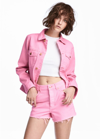 Розовая демисезонная жакет H&M