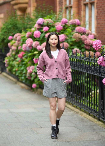 Розовый демисезонный кардиган Uniqlo