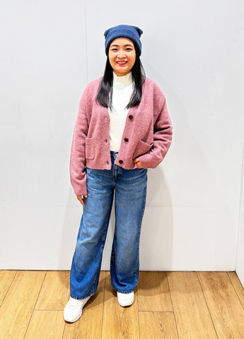 Розовый демисезонный кардиган Uniqlo