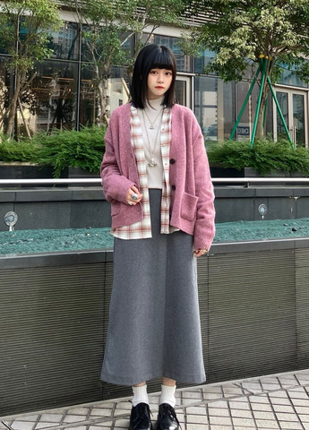 Розовый демисезонный кардиган Uniqlo