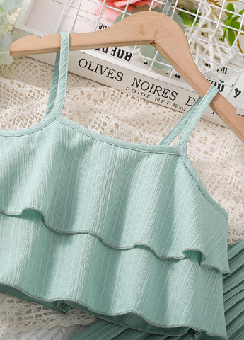 Светло-зеленый летний костюм (майка, брюки) SHEIN