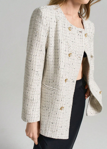 Молочное демисезонное Пальто однобортное SHEIN