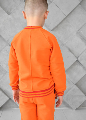 Оранжевый демисезонный хлопковый спортивный костюм ZM