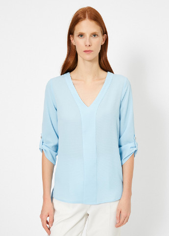 Голубая демисезонная блуза KOTON