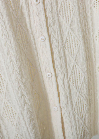 Молочная кэжуал рубашка однотонная SHEIN