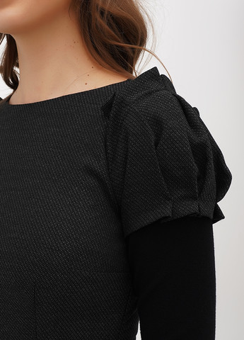 Чорна кежуал сукня а-силует Sassofono однотонна