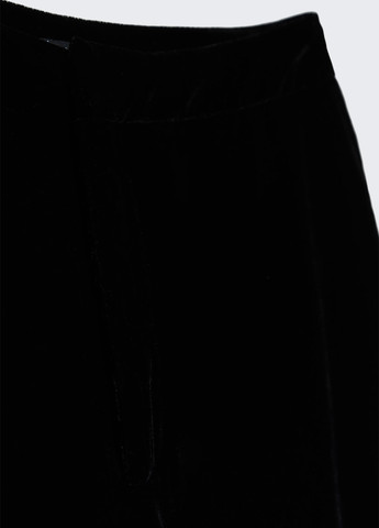 Черные кэжуал демисезонные прямые брюки Stradivarius