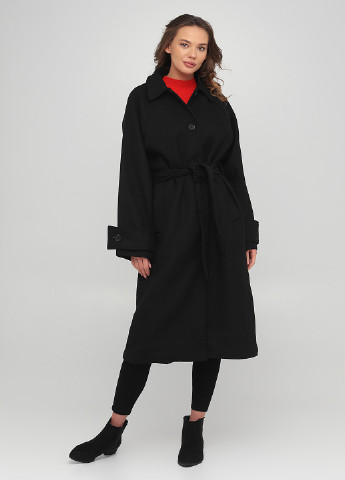 Черное демисезонное Пальто однобортное Monki